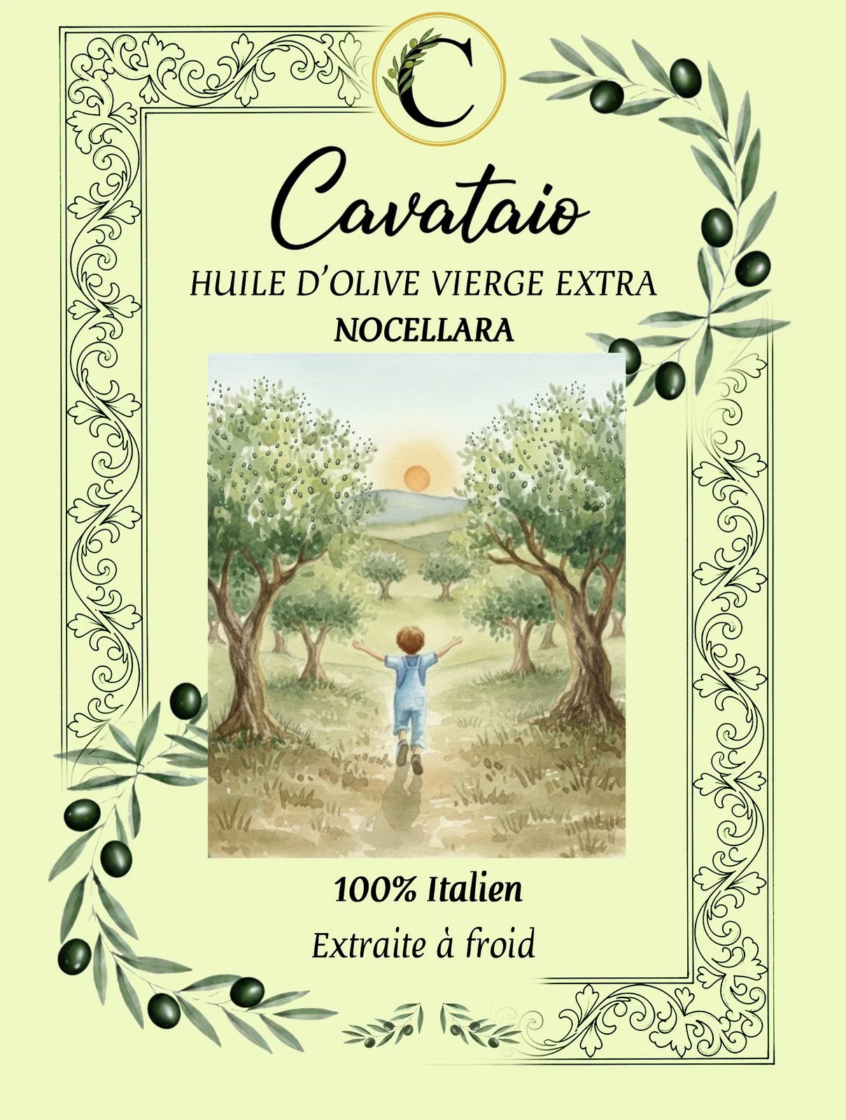 Etichetta olio Carataio