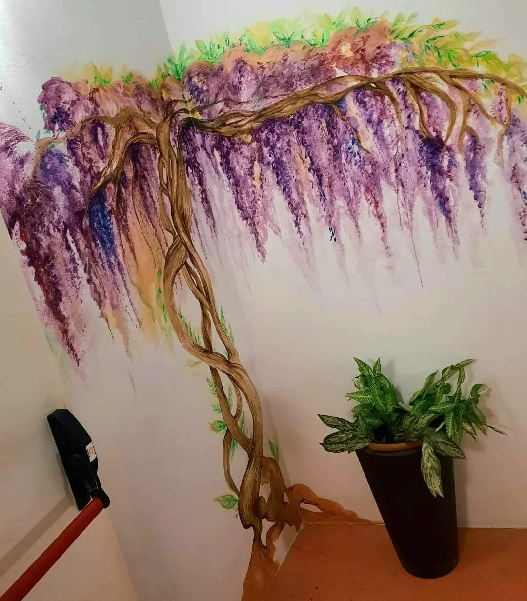 pittura murale contemporanea per hotel o villa