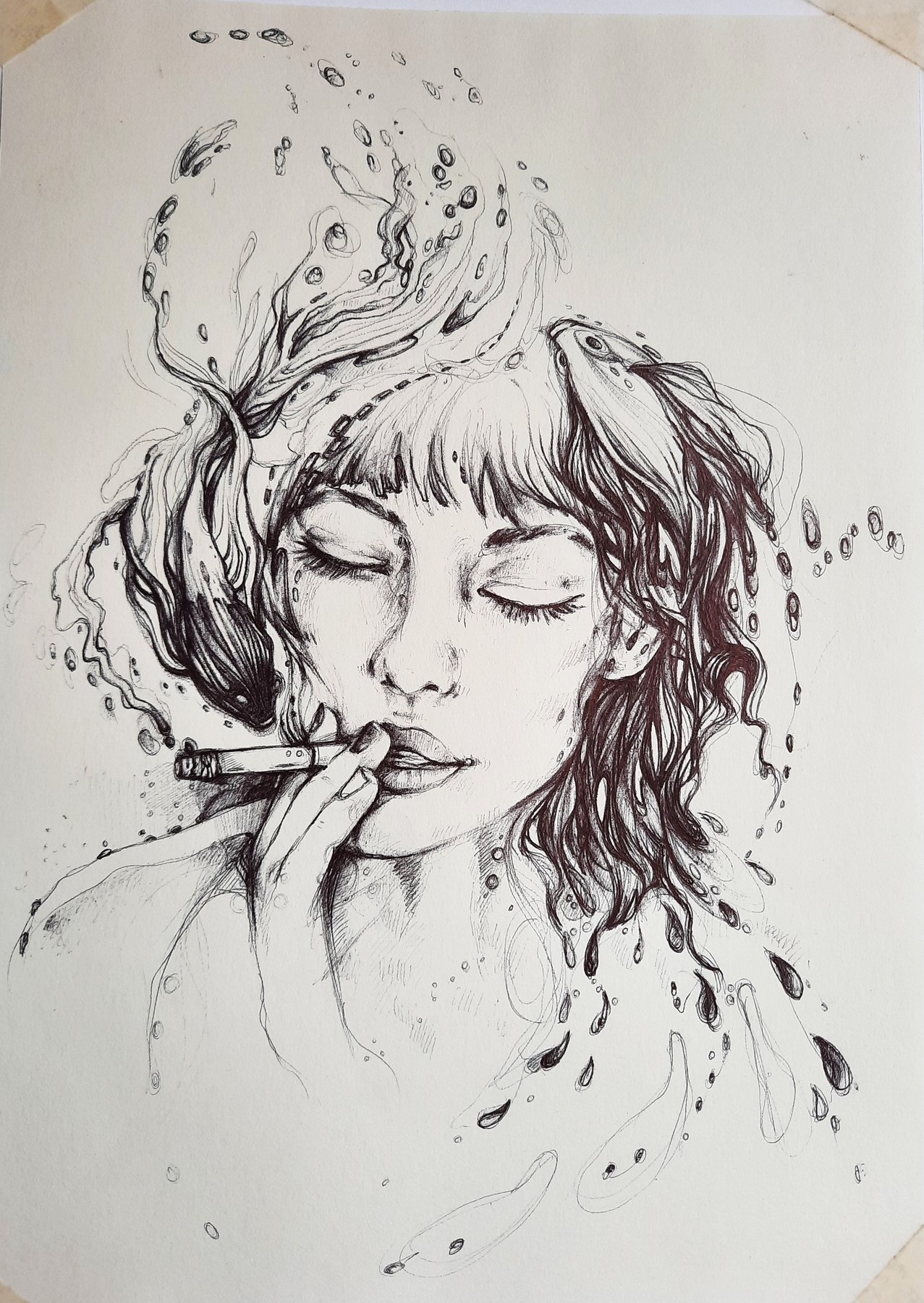 Visage à l’encre II